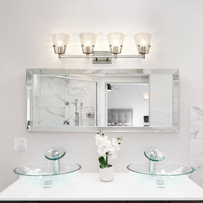 Analia Bath Vanity Light in bathroom.