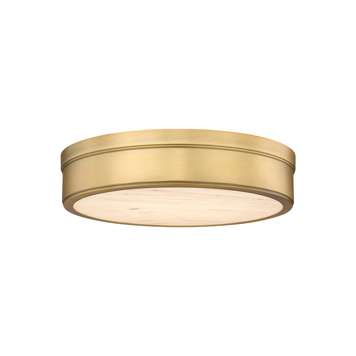 Anders LED Flush Mount Ceiling Light in Rubbed Brass (1-Light).