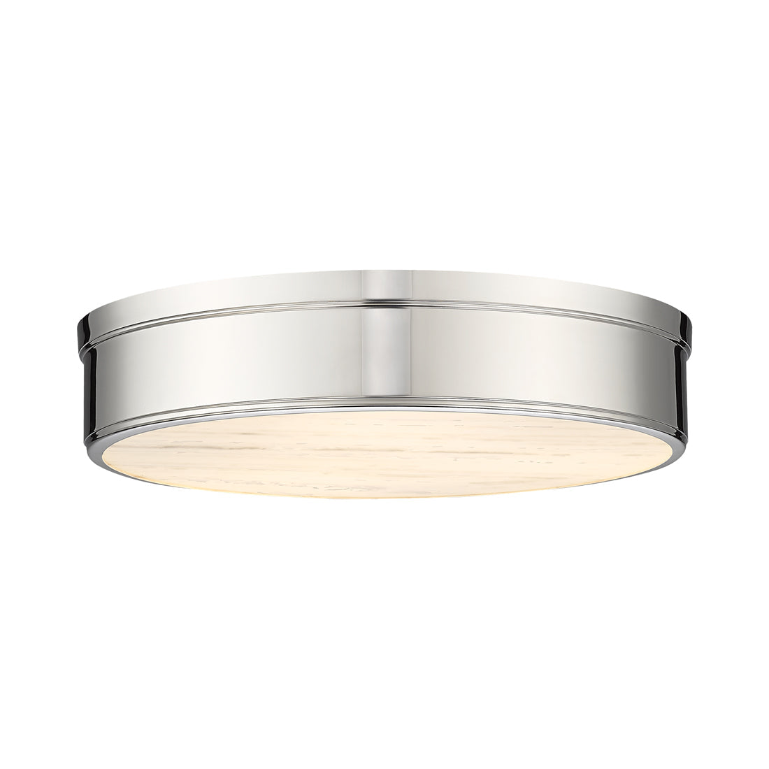 Anders LED Flush Mount Ceiling Light in Polished Nickel (3-Light).