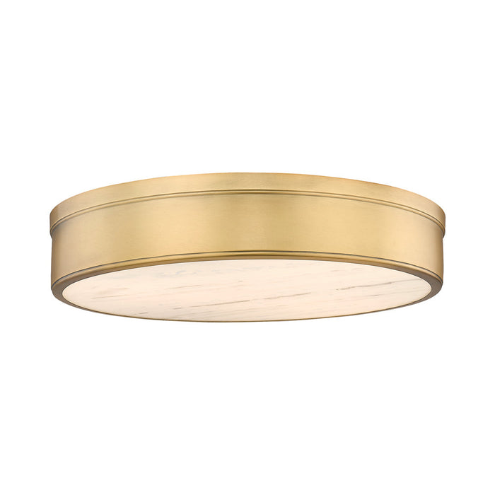 Anders LED Flush Mount Ceiling Light in Rubbed Brass (3-Light).
