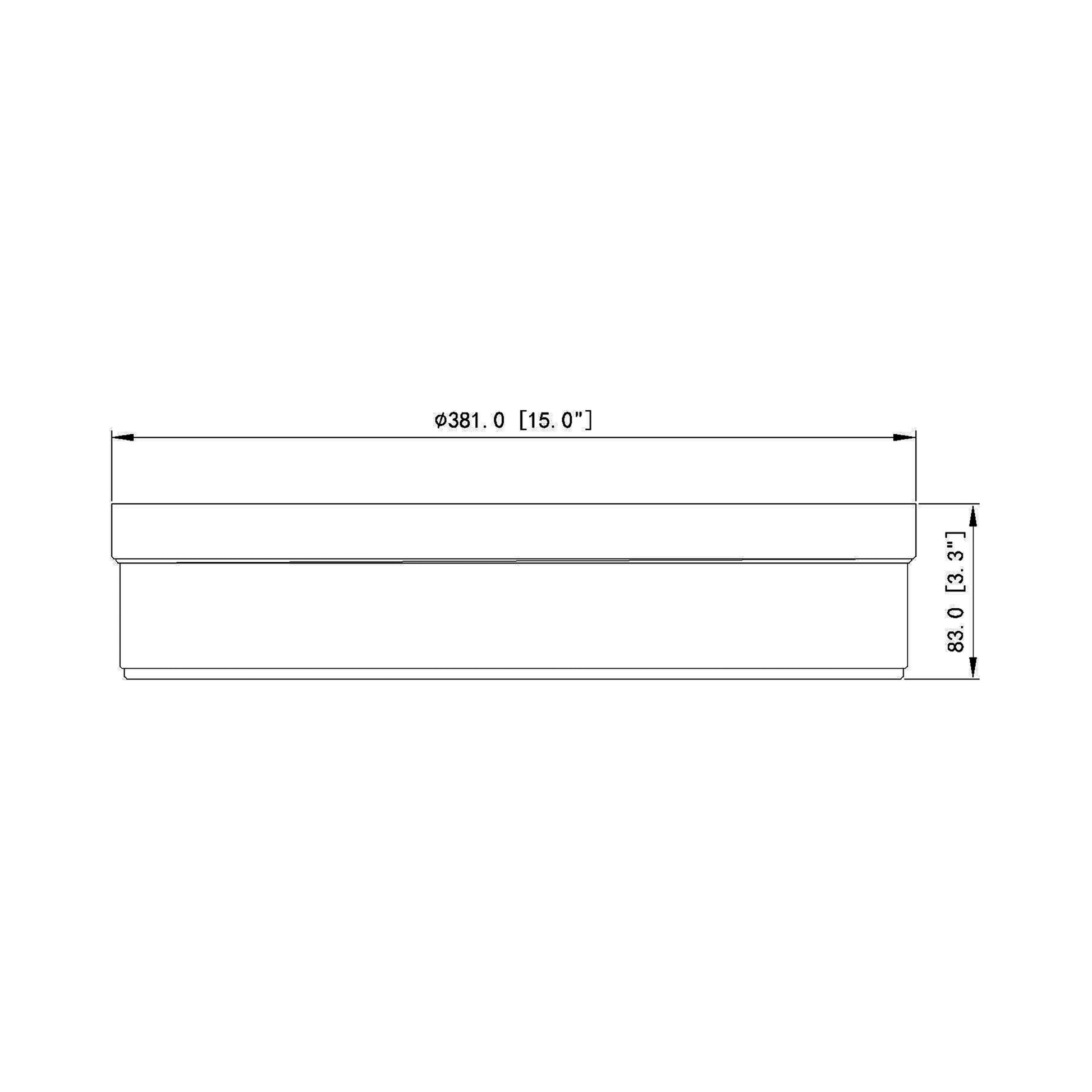 Anders LED Flush Mount Ceiling Light - line drawing.