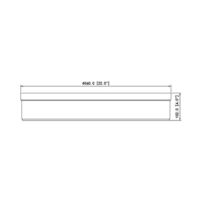 Anders LED Flush Mount Ceiling Light - line drawing.