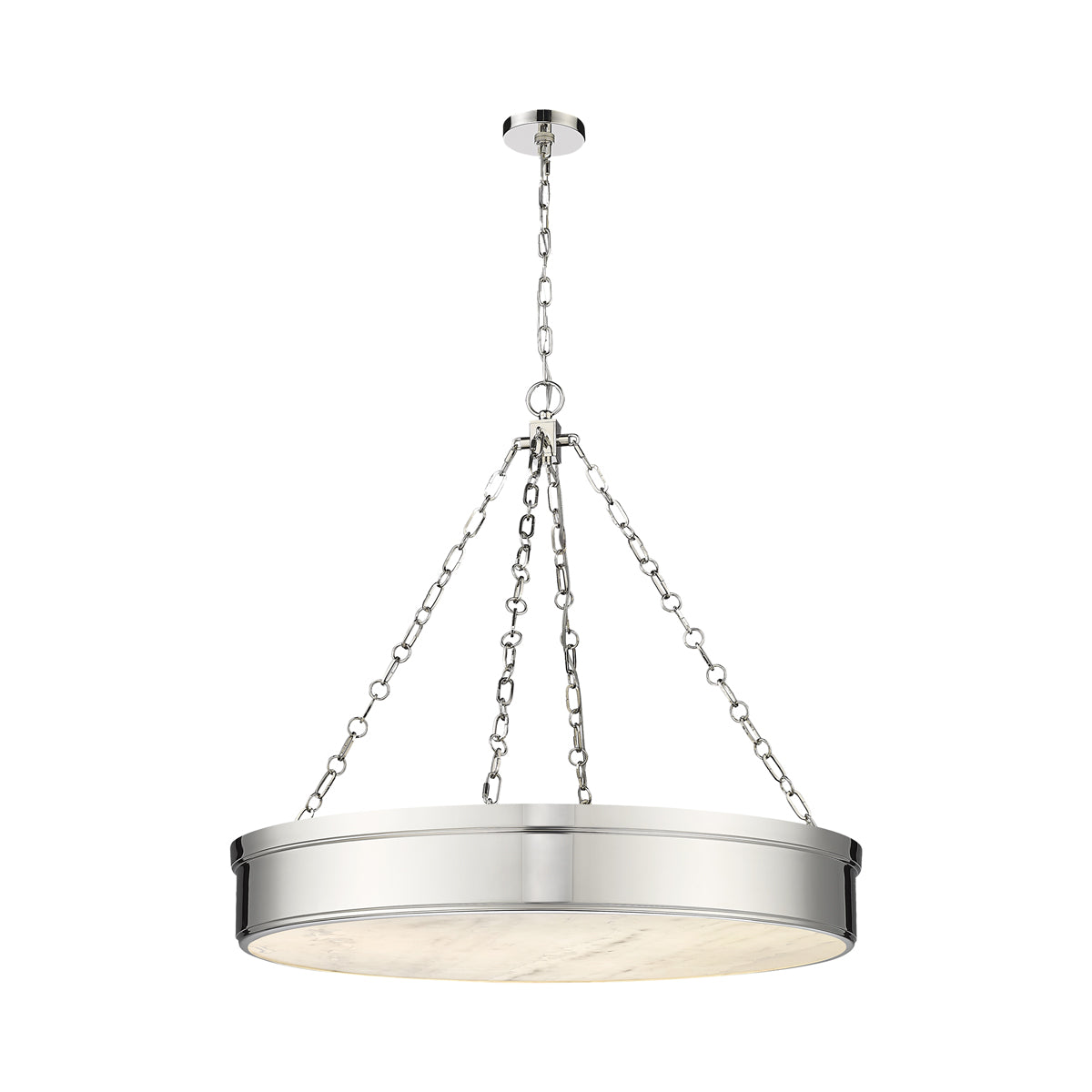 Anders LED Pendant Light in Polished Nickel (Large).