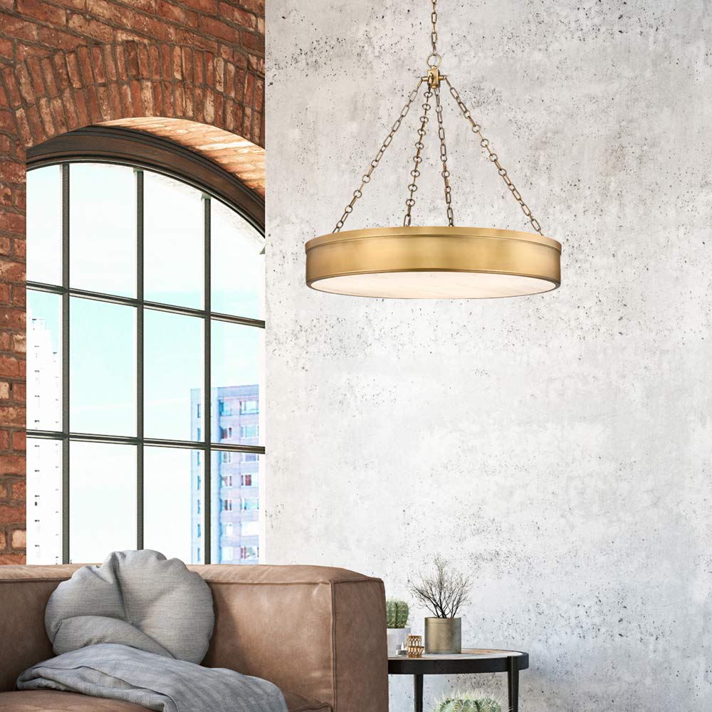 Anders LED Pendant Light in living room.