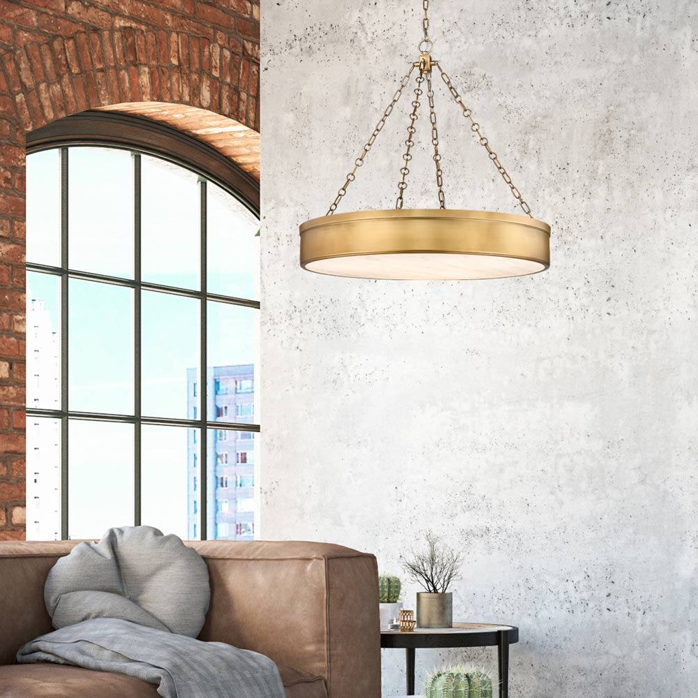 Anders LED Pendant Light in living room.