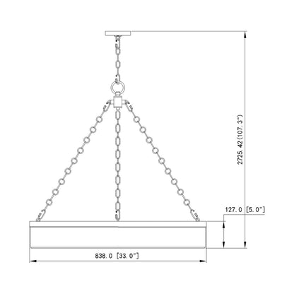 Anders LED Pendant Light - line drawing.