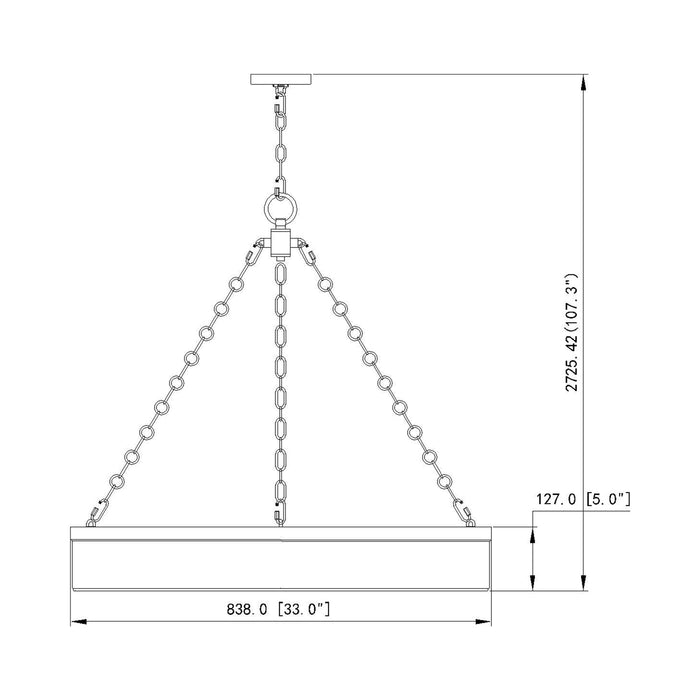 Anders LED Pendant Light - line drawing.