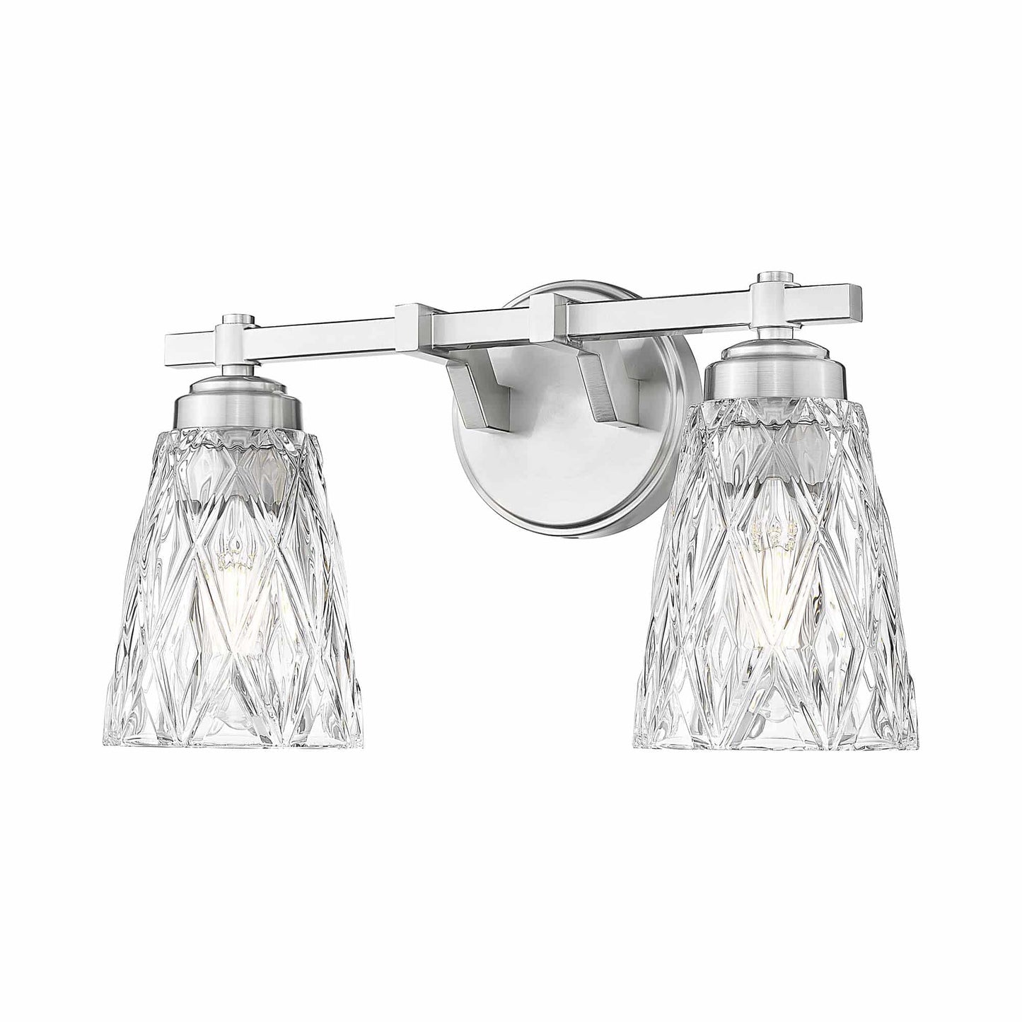 Andree Bath Vanity Light in Brushed Nickel (2-Light).