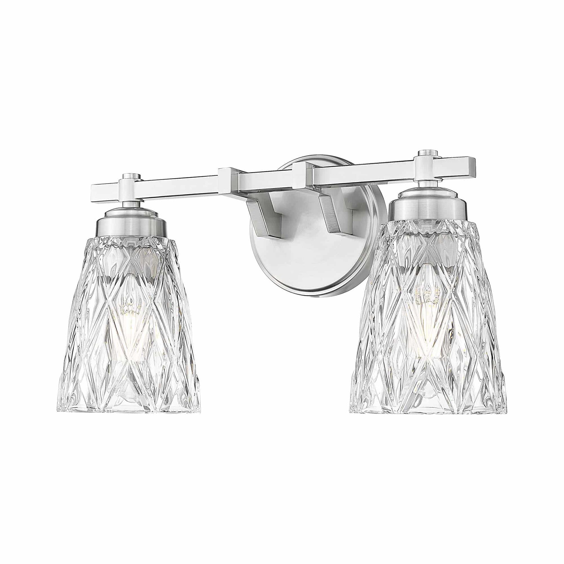 Andree Bath Vanity Light in Brushed Nickel (2-Light).
