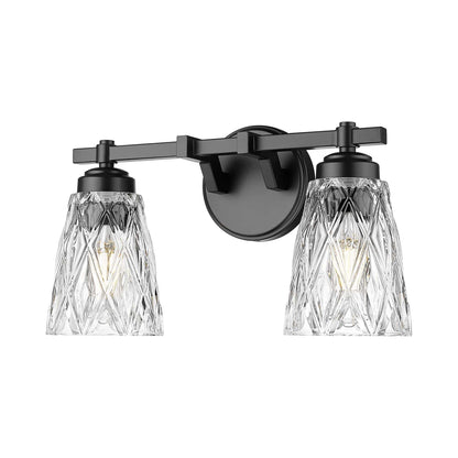 Andree Bath Vanity Light in Matte Black (2-Light).