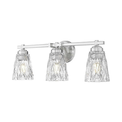 Andree Bath Vanity Light in Brushed Nickel (3-Light).