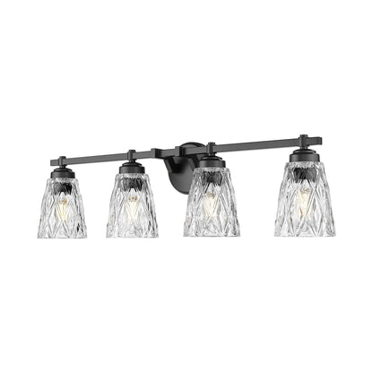 Andree Bath Vanity Light in Matte Black (4-Light).