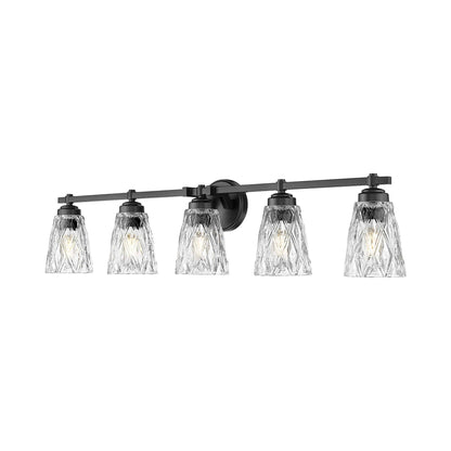 Andree Bath Vanity Light in Matte Black (5-Light).