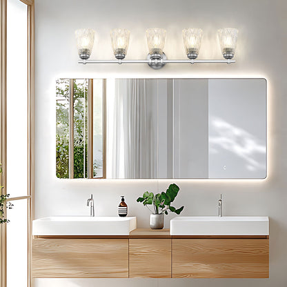 Andree Bath Vanity Light in bathroom.