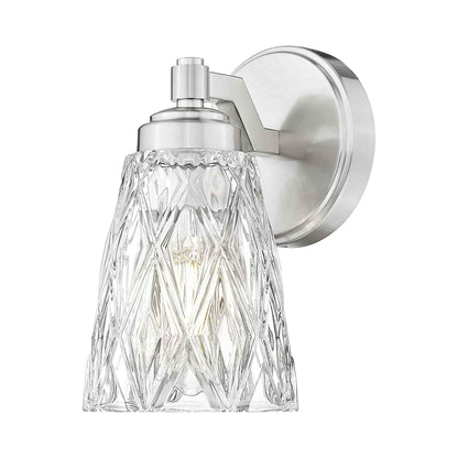 Andree Wall Light in Brushed Nickel.