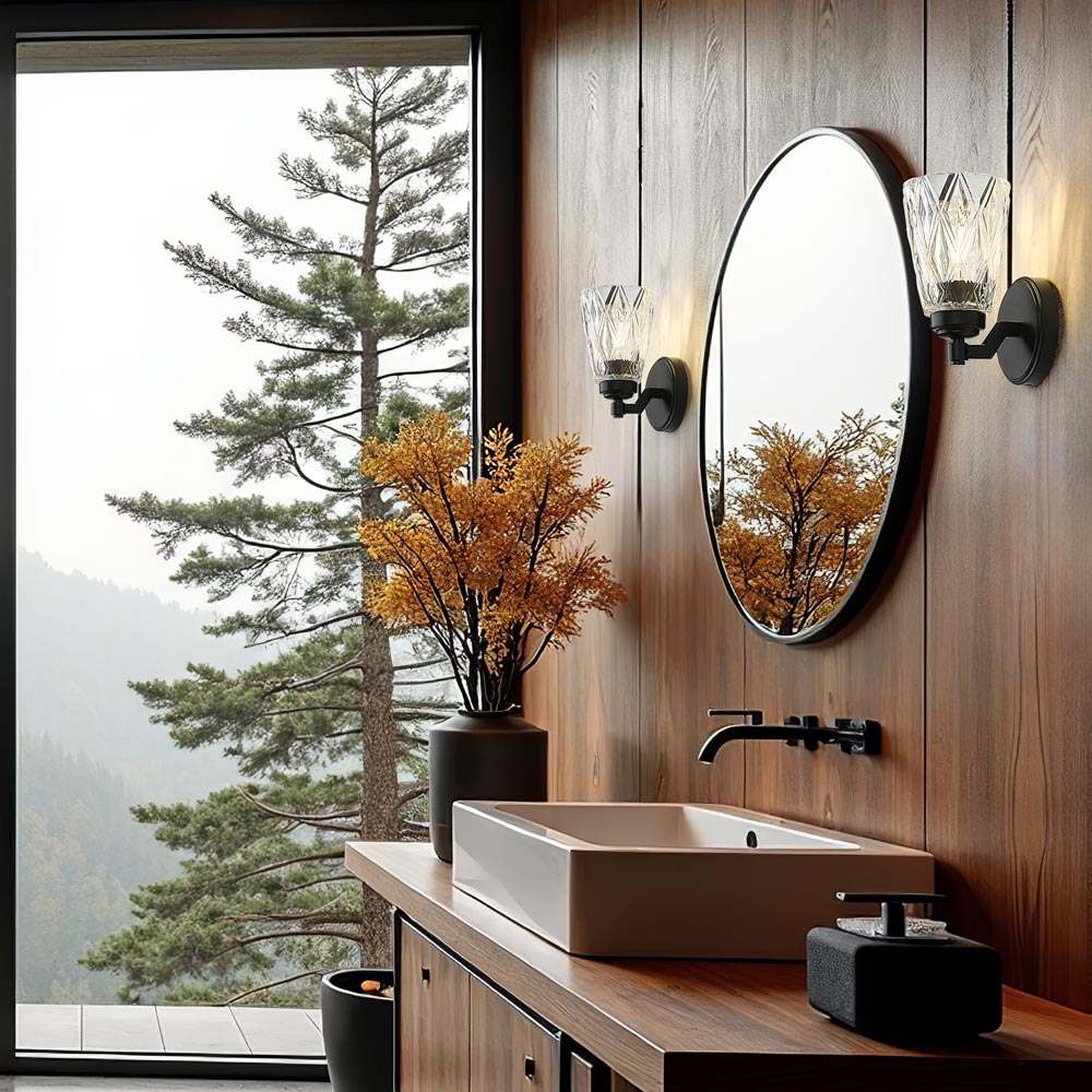 Andree Wall Light in bathroom.