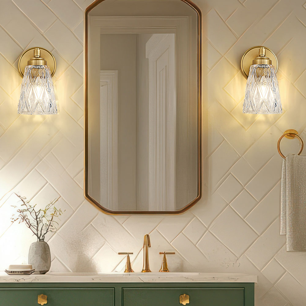 Andree Wall Light in bathroom.