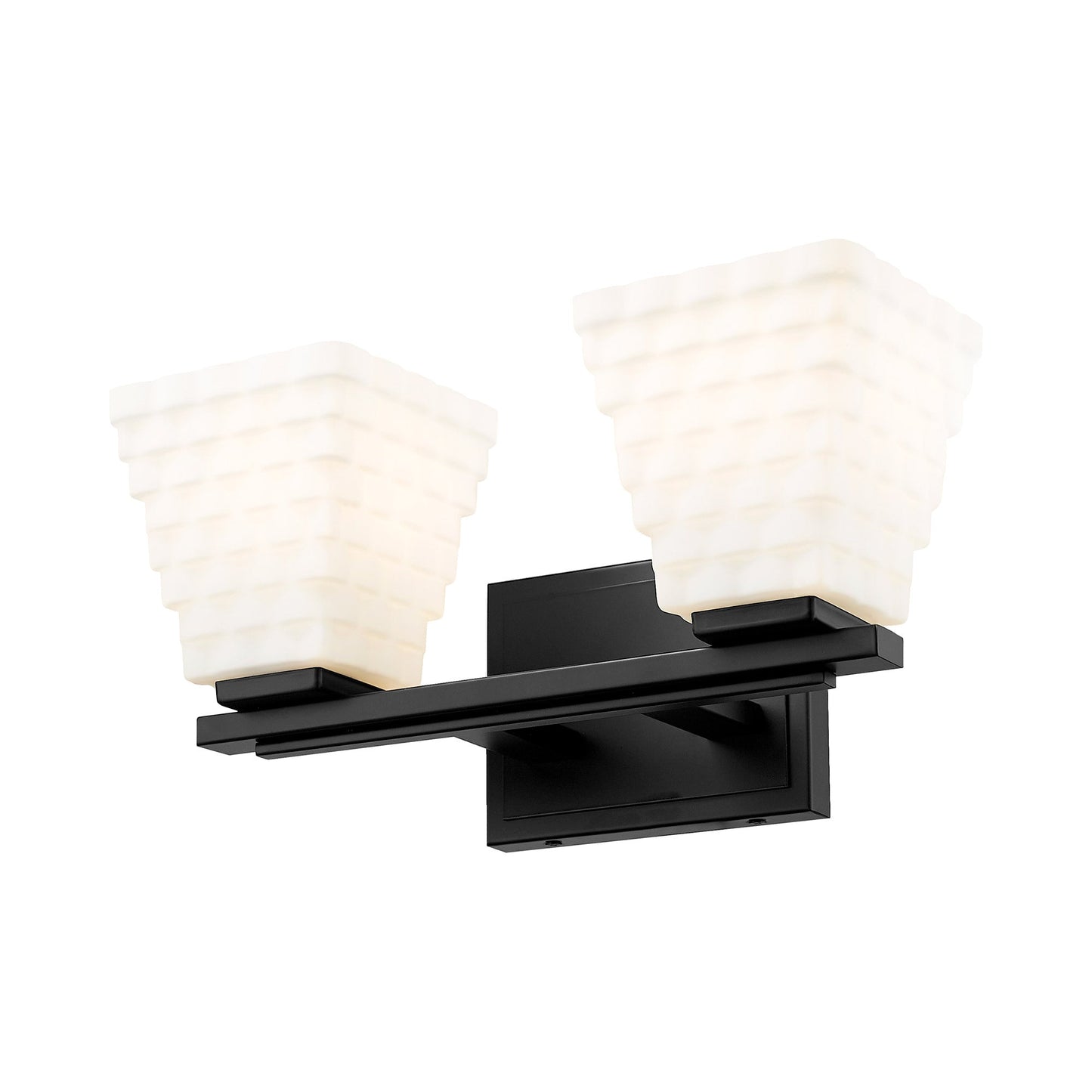 Annalise Bath Vanity Light in Matte Black (2-Light).