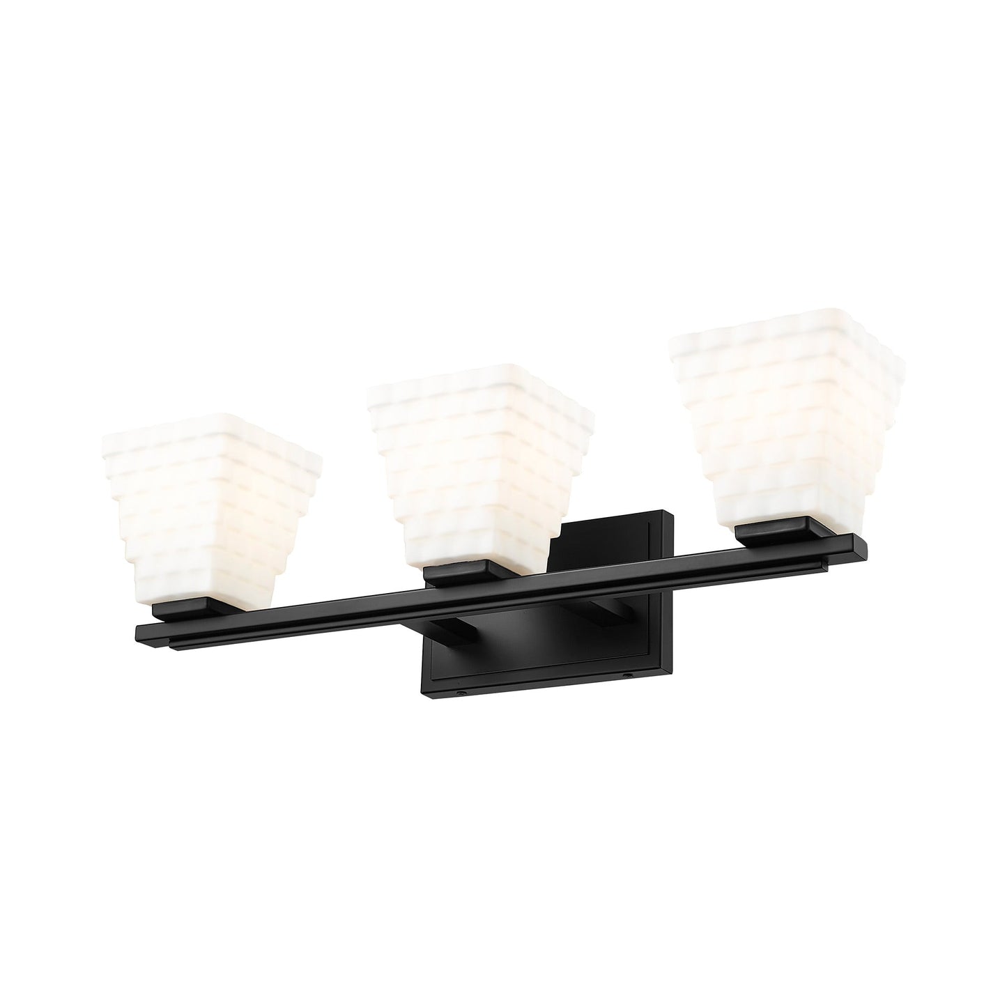 Annalise Bath Vanity Light in Matte Black (3-Light).