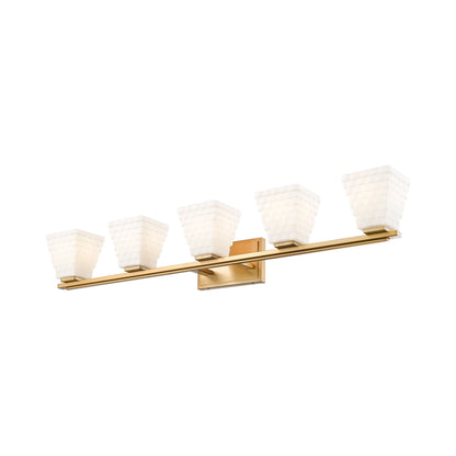 Annalise Bath Vanity Light in Modern Gold (5-Light).