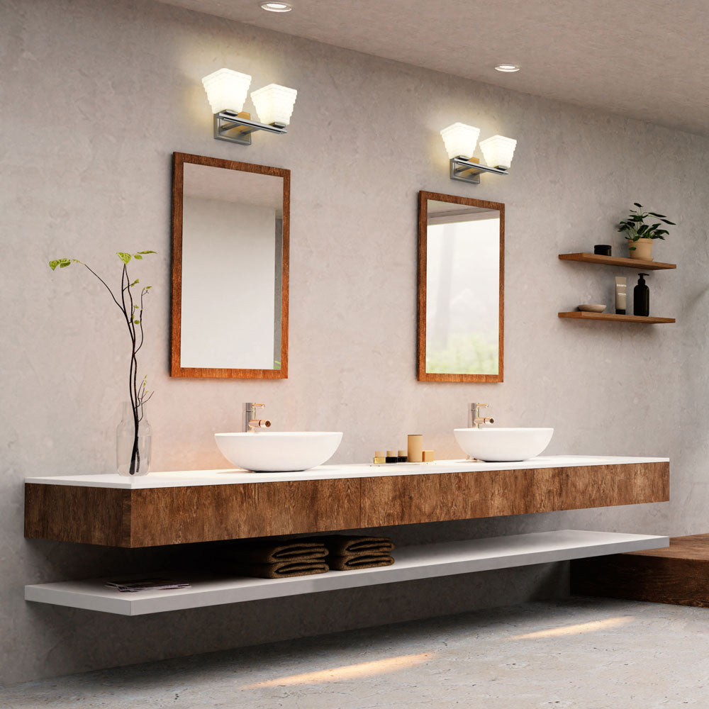 Annalise Bath Vanity Light in bathroom.