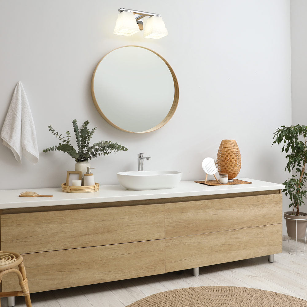 Annalise Bath Vanity Light in bathroom.