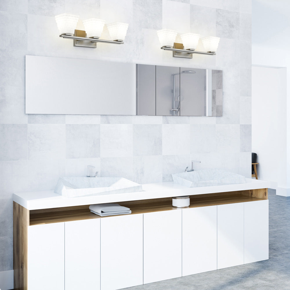 Annalise Bath Vanity Light in bathroom.
