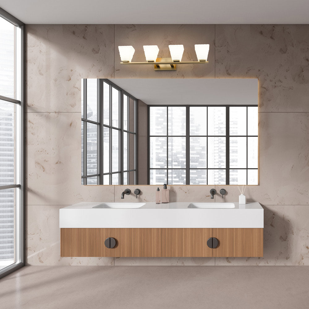 Annalise Bath Vanity Light in bathroom.