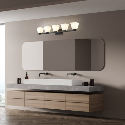 Annalise Bath Vanity Light in bathroom.