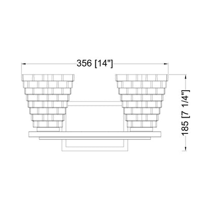 Annalise Bath Vanity Light - line drawing.