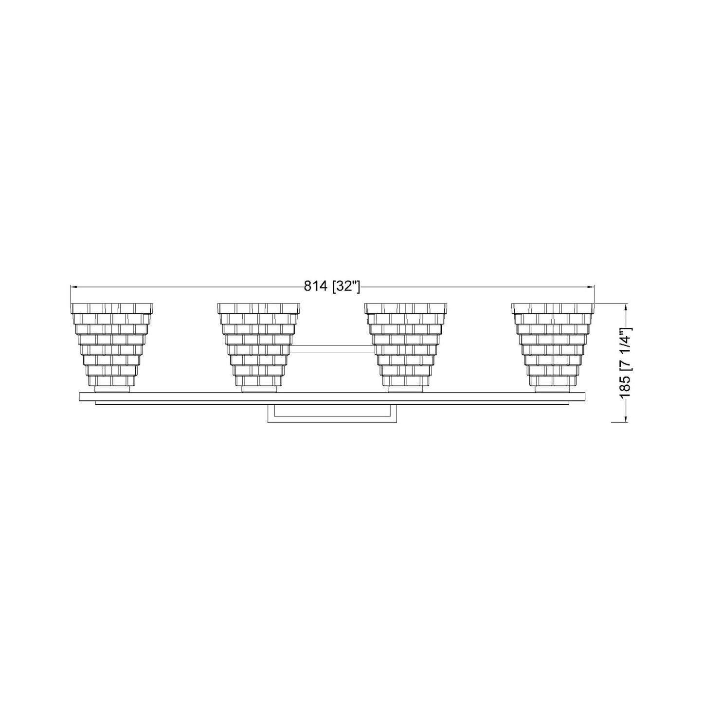 Annalise Bath Vanity Light - line drawing.