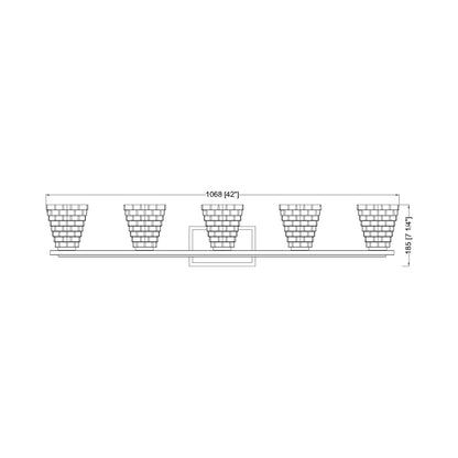 Annalise Bath Vanity Light - line drawing.