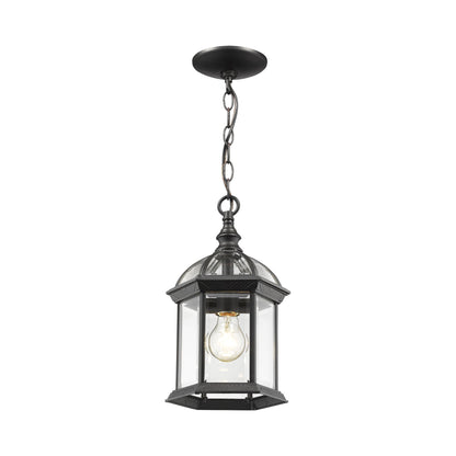 Annex Outdoor Pendant Light in Black.