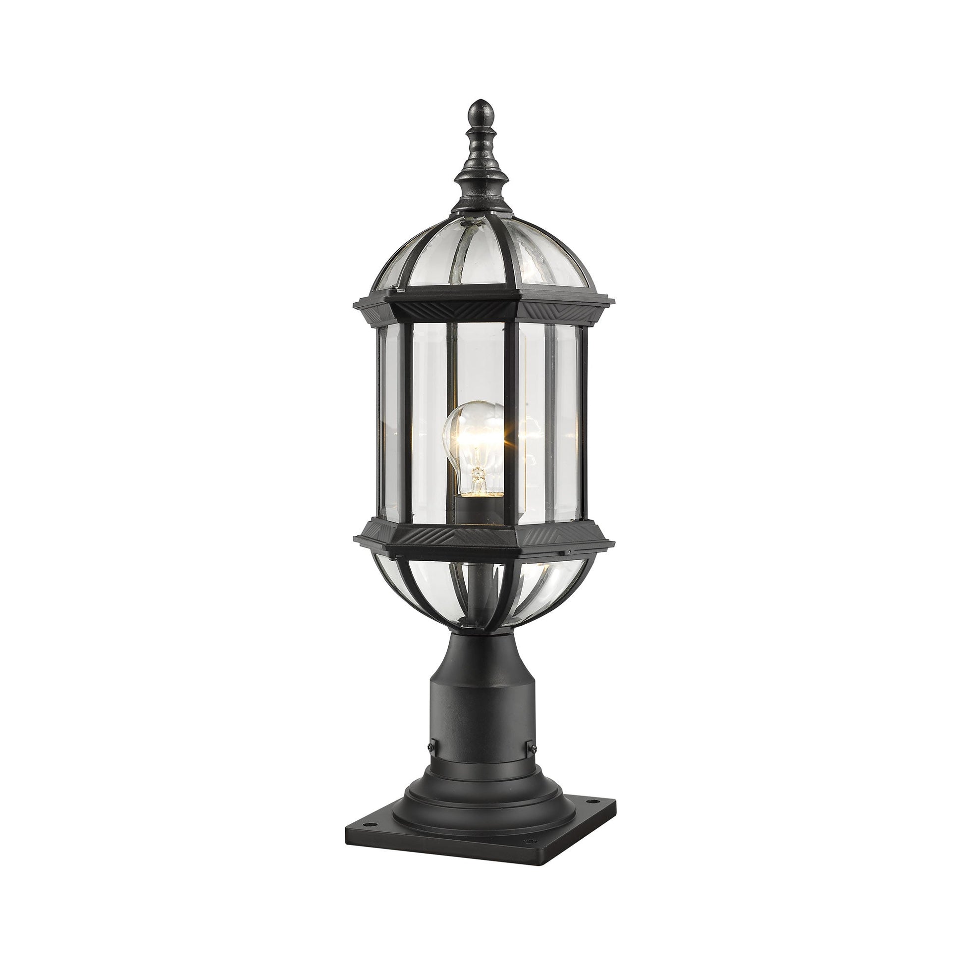 Annex Outdoor Pier Mount Light in Black.
