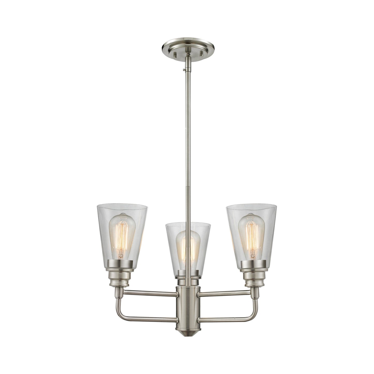 Annora Chandelier in Brushed Nickel (3-Light).