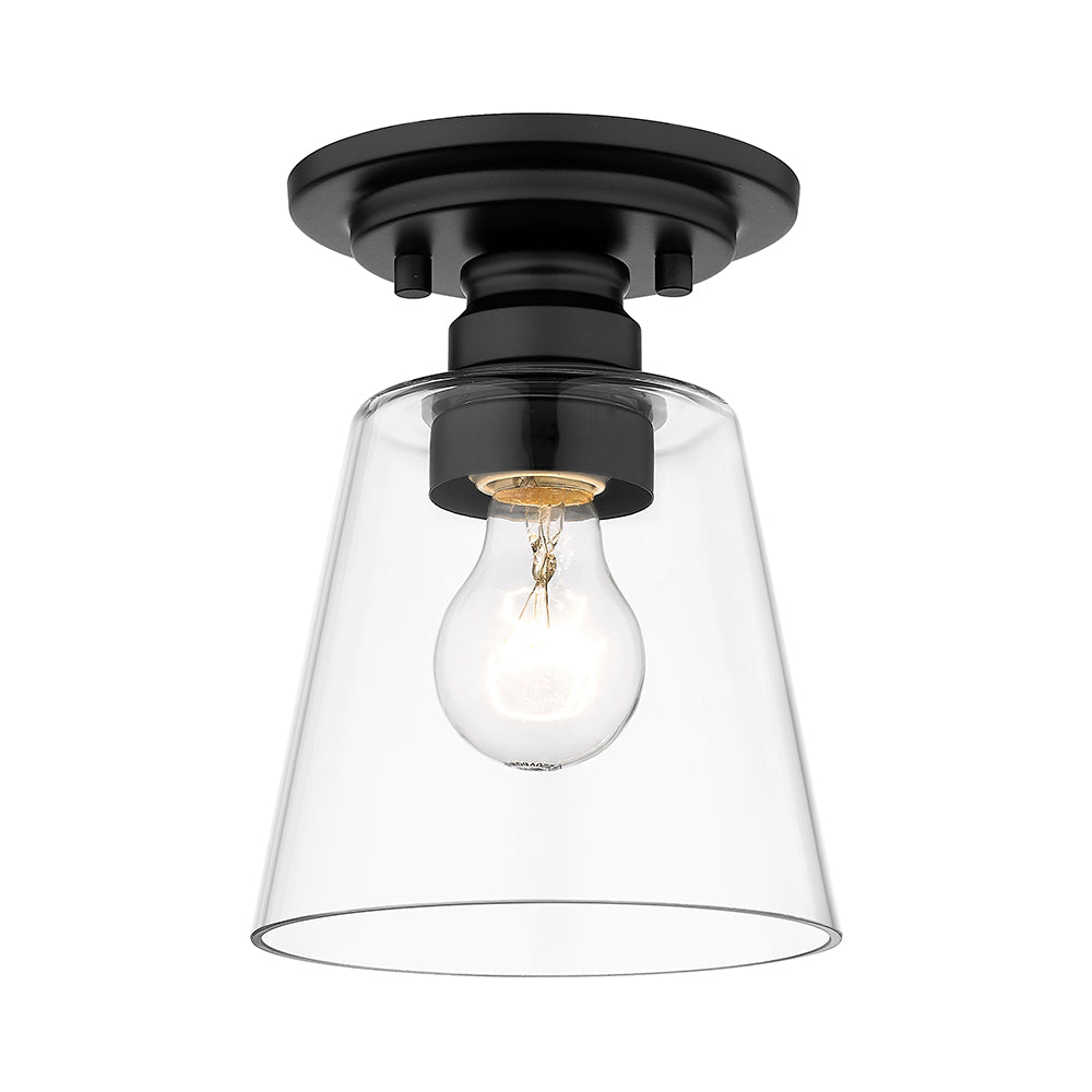 Annore Flush Mount Ceiling Light in Matte Black.