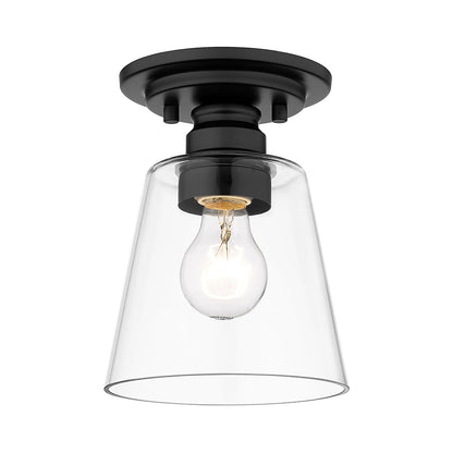 Annore Flush Mount Ceiling Light in Matte Black.