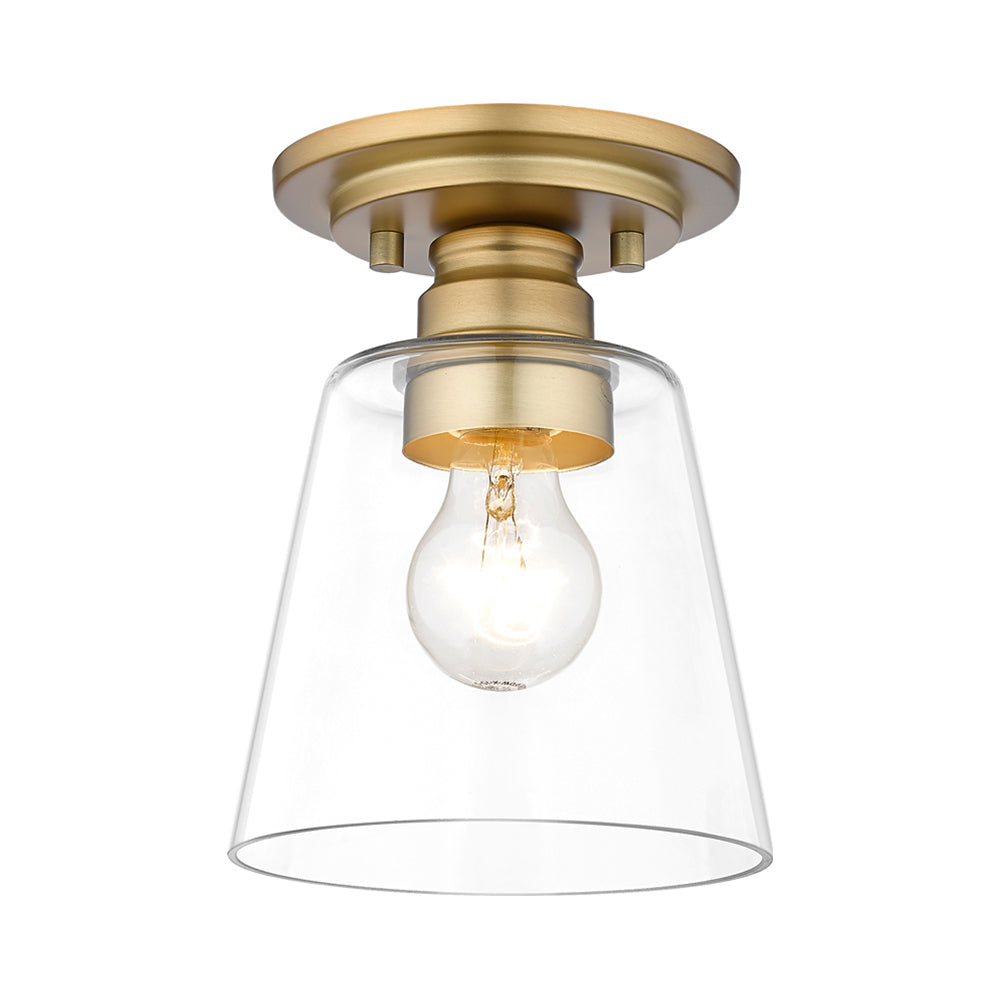 Annore Flush Mount Ceiling Light in Olde Brass.