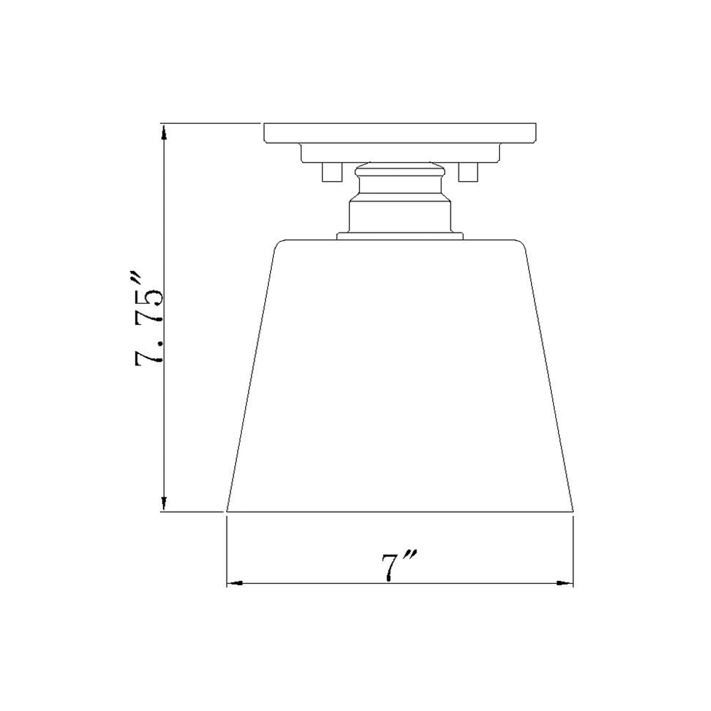 Annore Flush Mount Ceiling Light - line drawing.