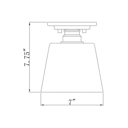 Annore Flush Mount Ceiling Light - line drawing.