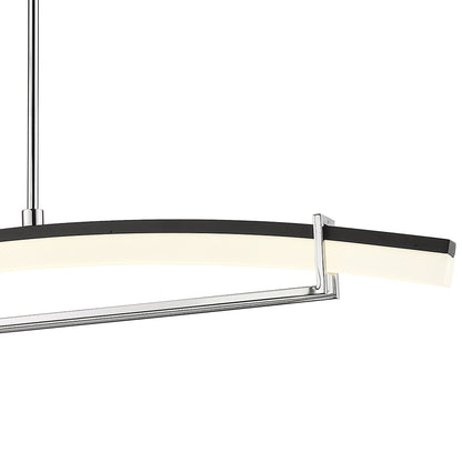 Arc Linear LED Chandelier in Detail.