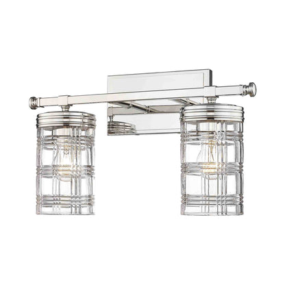 Archer Bath Vanity Light in Polished Nickel (2-Light).
