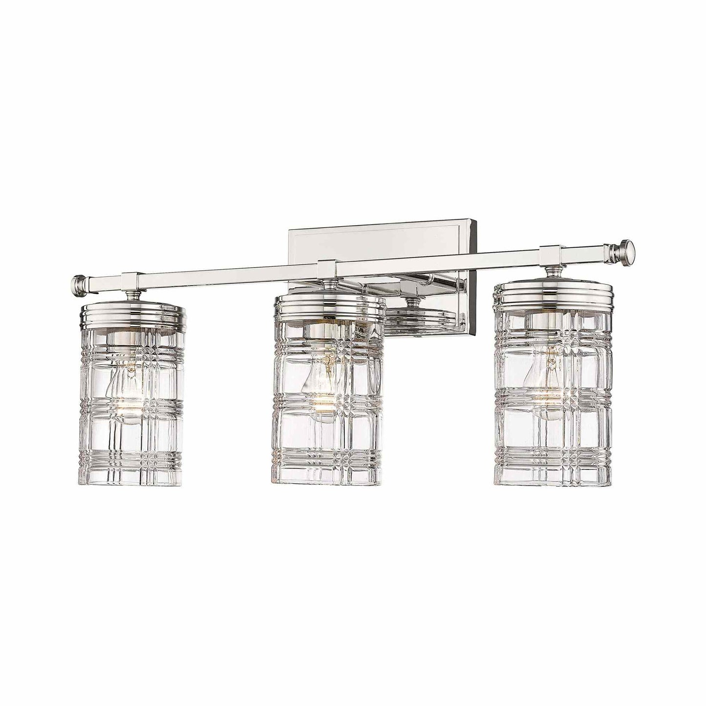 Archer Bath Vanity Light in Polished Nickel (3-Light).