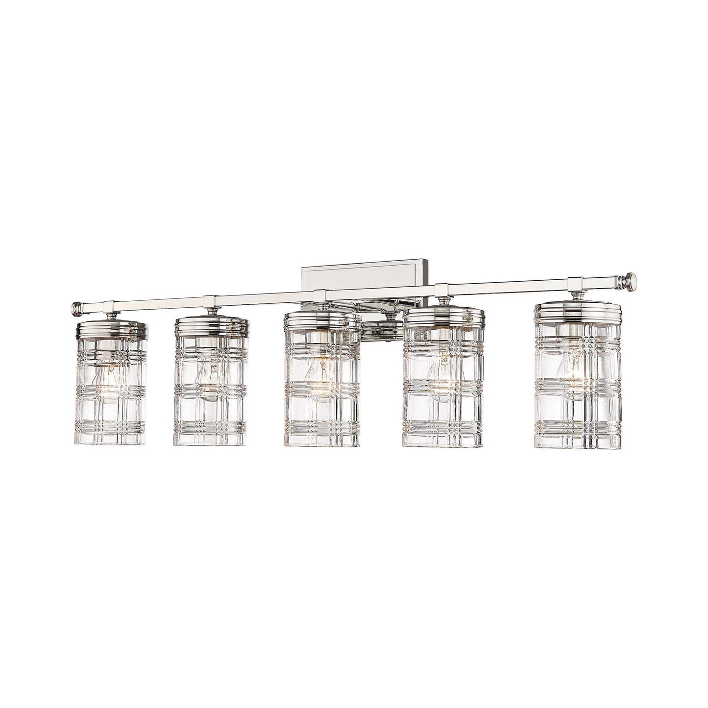 Archer Bath Vanity Light in Polished Nickel (5-Light).