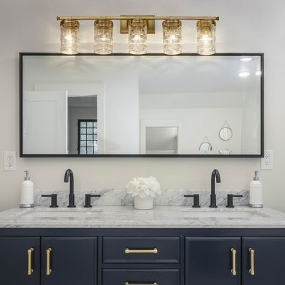 Archer Bath Vanity Light in bathroom.