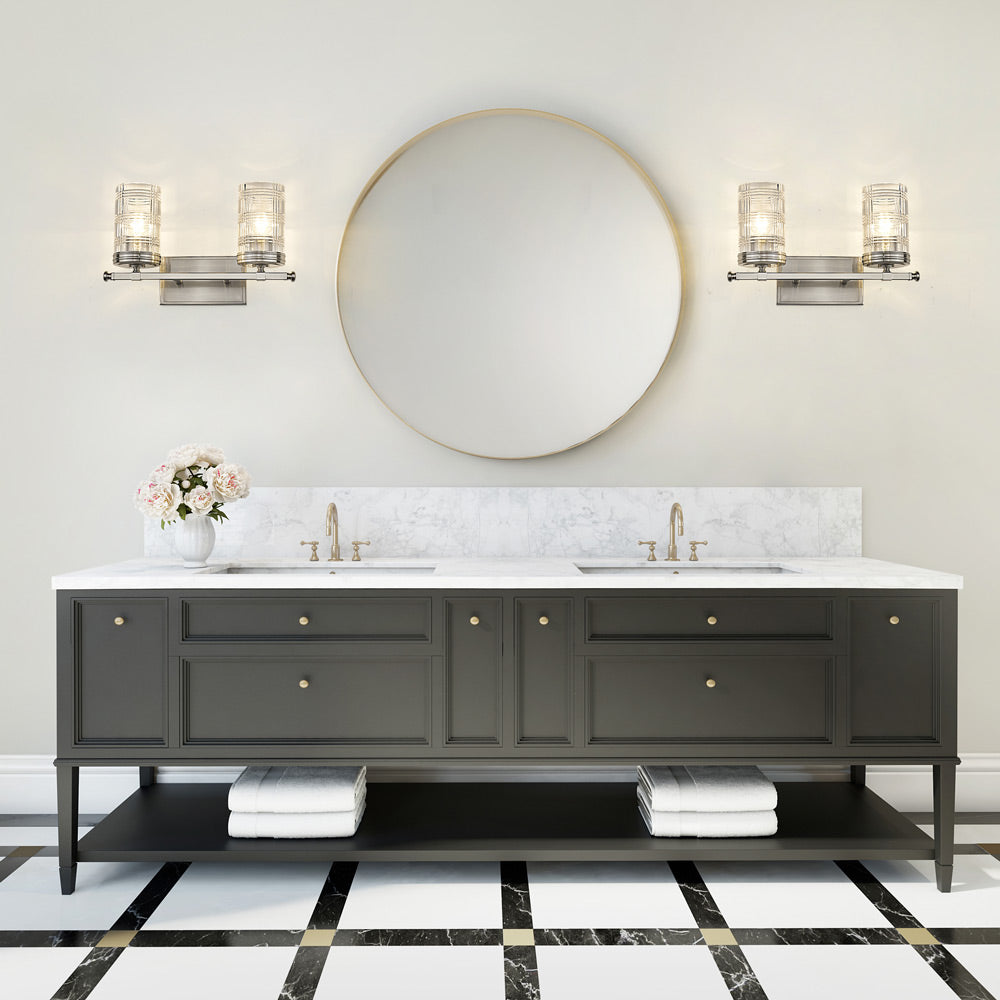 Archer Bath Vanity Light in bathroom.