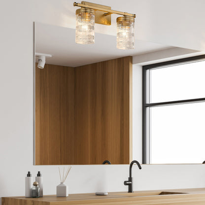 Archer Bath Vanity Light in bathroom.