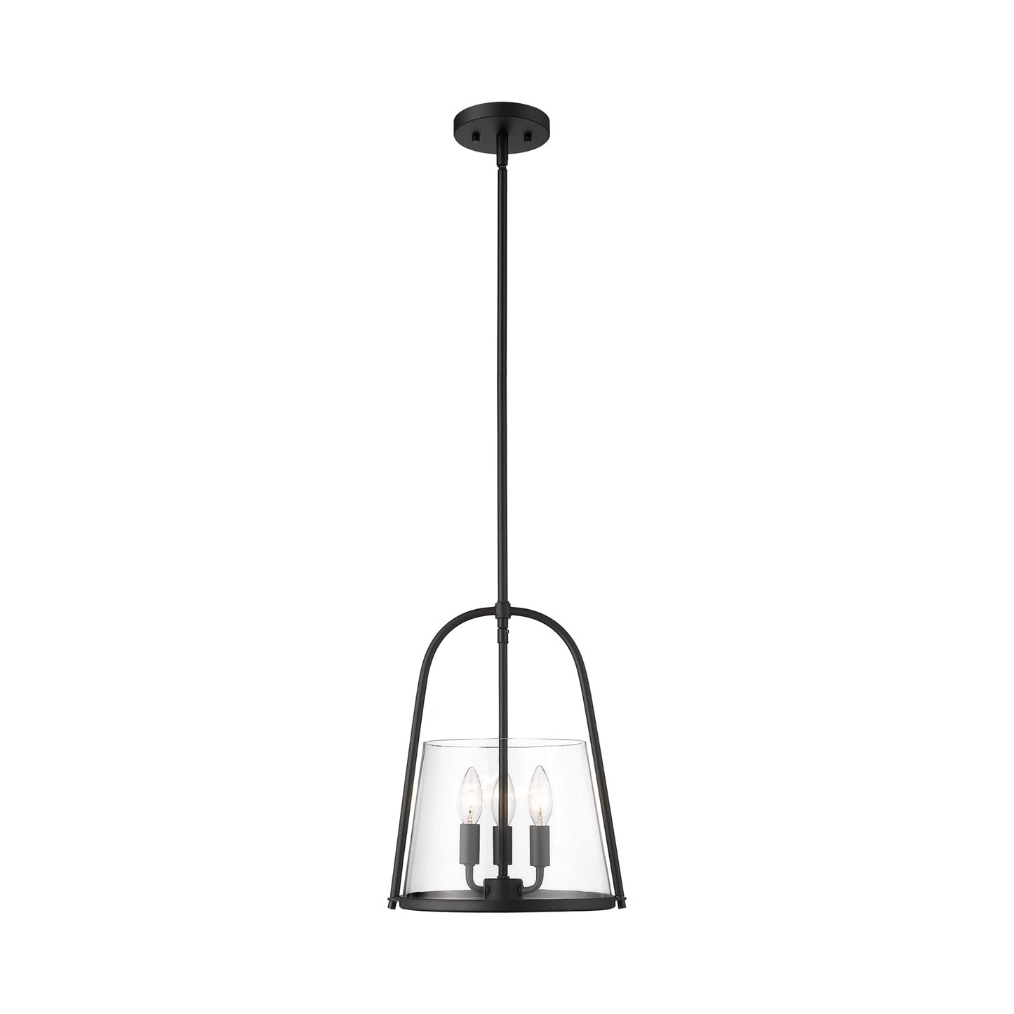Archis Pendant Light in Matte Black (3-Light).