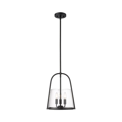 Archis Pendant Light in Matte Black (3-Light).