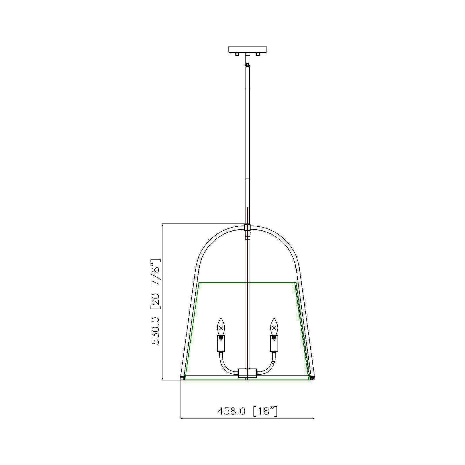 Archis Pendant Light - line drawing.